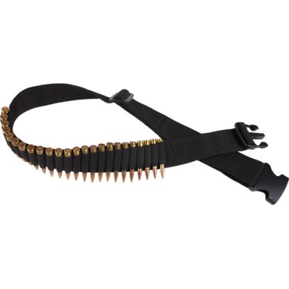 Bulldog Rifle Ammo Belt Holds - 24 Cartridges Adjustable Blk