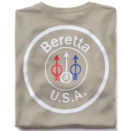 Beretta T-shirt Usa Logo - Medium Dove Grey