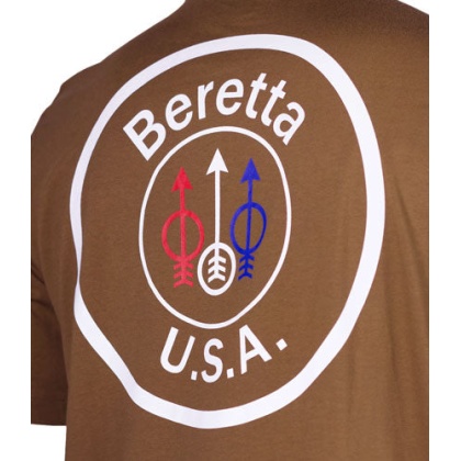 Beretta T-shirt Usa Logo - Large Tobacco Brown