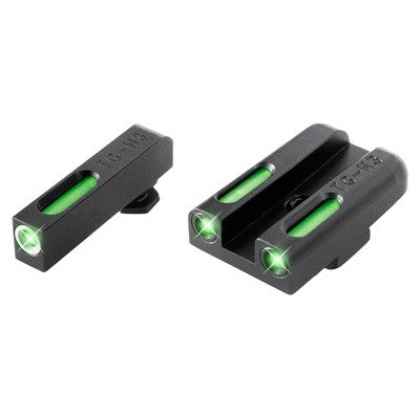 Truglo Sight Set Glock Low - Tfx Tritium-fiber Optic Green