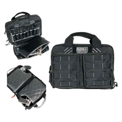 Gps Quad+2 Pistol Case - W-2-removable Pouches Black