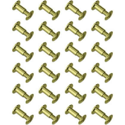 Grovtec Brass Chicago Screws - 24-pack