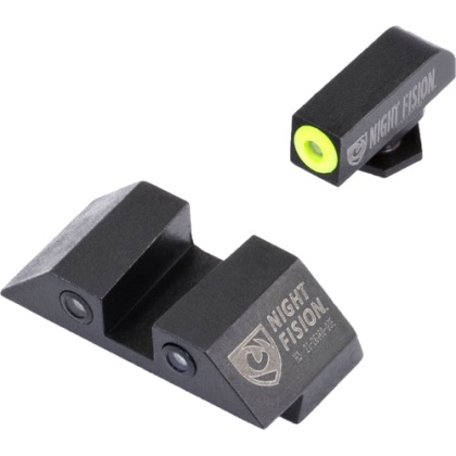 Night Fision Tritium Yellowdot - Square Rear Glock Sight Set