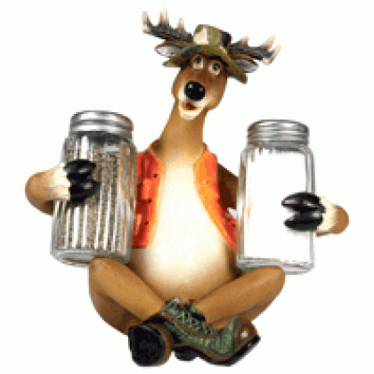 Rivers Edge Deer Holding - Salt & Pepper Shakers