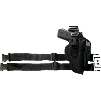 Bulldog Tactical Leg Holstr Rh - Black W-mag Pouch 2-4\