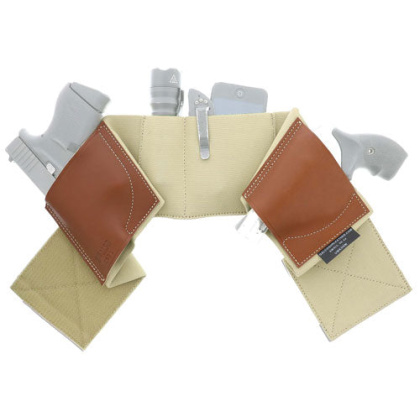 Galco Underwrap Kak Belly Band - 2 Leather Holsters Small 30-34