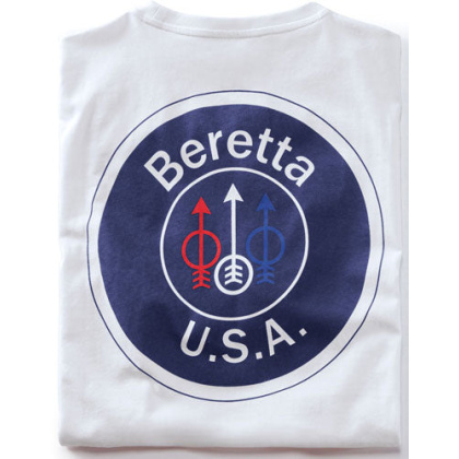 Beretta T-shirt Usa Logo - Large White