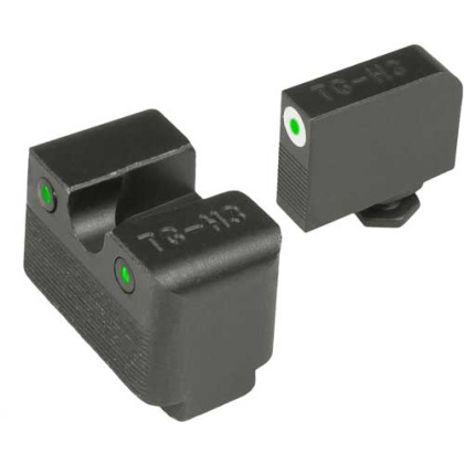 Truglo Sight Set Glock Low Mos - Tritium Pro White W-u-notch