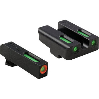 Truglo Sight Set Glock Low - Tfx Pro Green-orange Outline