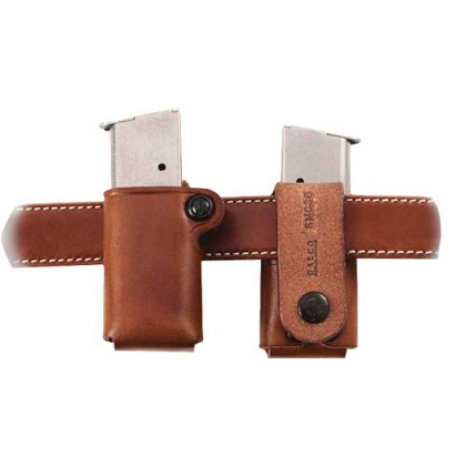 Galco Single Mag Pouch Leather - 9-40 Double Stack Metal Mag Tn