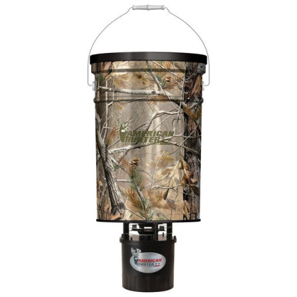 American Hunter Feeder Hanging - 50lb Metal Hopper Rt-ap Camo