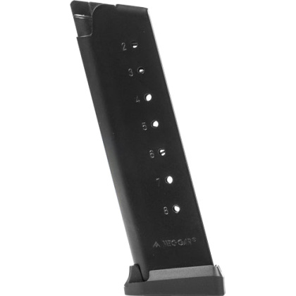 Mec-gar Magazine 1911 Govt. - .45acp 8rd Afc W-comp Plt Blk