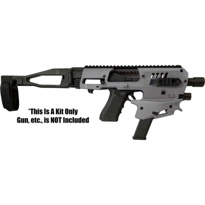 Caa Mck Micro Conversion Kit - Gen 2 Glock 9-40 W-brace Tgrey