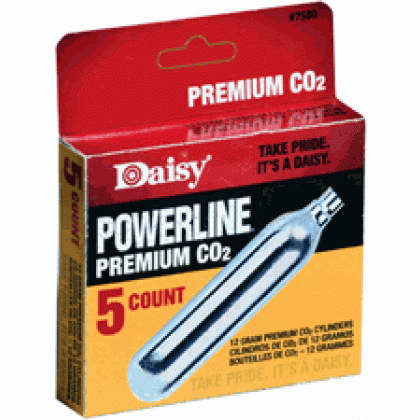 Daisy Co2 Cylinders 12-grams - 5-cyl-pack 12-packs-carton