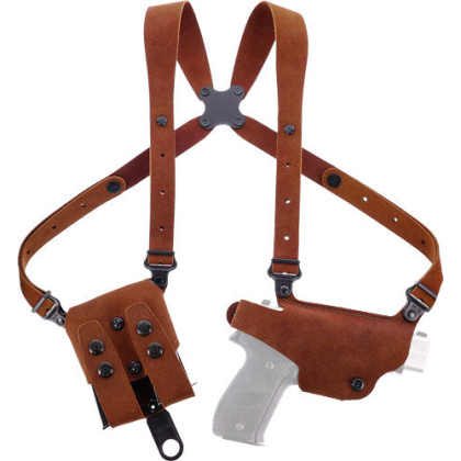 Galco Classic Lite 2 Shldr Hol - Rh Leather Glock 43 Natural