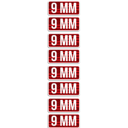 Mtm Ammo Caliber Labels 9mm - 8-pack