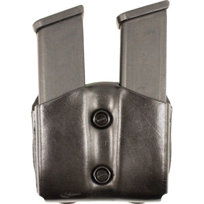 Desantis Double Mag Pouch Owb - Leather Single Stack 10-45 Blk