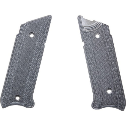 Pachmayr Dominator G10 Grips - Ruger Mkiv Gray-blk Checkered<